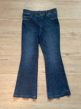 NWT  Spanx XL Petite / XLP SPANXshape EveryWear Flare Jeans Authentic Blue XLP